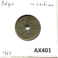 10 CENTIMES 1923 BÉLGICA BELGIUM Moneda DUTCH Text #AX401.E.A - 10 Cents