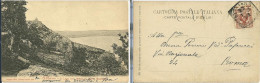 ROMA - ALBANO - IL LAGO CON VEDUTA DI CASTEL GANDOLFO - VG. 1905 - Viste Panoramiche, Panorama