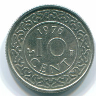 10 CENTS 1976 SURINAM SURINAME Nickel Münze #S13306.D.A - Surinam 1975 - ...