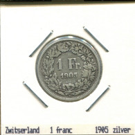 1 FRANC 1905 SUISSE SWITZERLAND Pièce ARGENT #AS476.F.A - Otros & Sin Clasificación