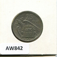 25 PESETAS 1957 SPANIEN SPAIN Münze #AW842.D.A - 25 Peseta