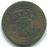 1 CENT 1857 NIEDERLANDE OSTINDIEN INDONESISCH Copper Koloniale Münze #S10038.D.A - Indes Néerlandaises