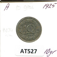 10 GROSCHEN 1925 AUSTRIA Coin #AT527.U.A - Oostenrijk