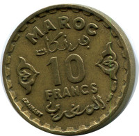 10 FRANCS 1952 MOROCCO Coin #AP248.U.A - Marruecos