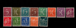 Deutsches Reich 158 - 170 Ziffern Ud Pflüger MNH Postfrisch ** Neuf - Unused Stamps