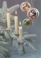 Buon Anno Natale CANDELA Vintage Cartolina CPSM #PAW235.A - Nouvel An