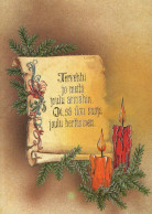 Neujahr Weihnachten KERZE Vintage Ansichtskarte Postkarte CPSM #PAV306.A - Nouvel An