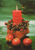 Happy New Year Christmas CANDLE Vintage Postcard CPSM #PAV412.A - Nouvel An