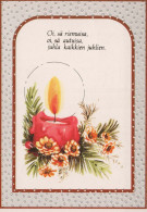 Neujahr Weihnachten KERZE Vintage Ansichtskarte Postkarte CPSM #PAV126.A - Nouvel An
