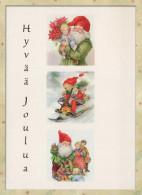PÈRE NOËL ENFANT NOËL Fêtes Voeux Vintage Carte Postale CPSM #PAK324.A - Santa Claus