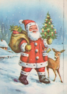 SANTA CLAUS CHRISTMAS Holidays Vintage Postcard CPSM #PAJ696.A - Santa Claus