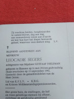 Doodsprentje Leocadie Segers / Hamme 31/5/1910 - 13/9/1992 ( Gustaaf Dieleman ) - Religion & Esotérisme