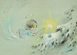 ANGELO Buon Anno Natale Vintage Cartolina CPSM #PAH097.A - Engelen