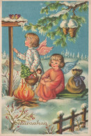 ANGEL CHRISTMAS Holidays Vintage Postcard CPSM #PAH121.A - Anges
