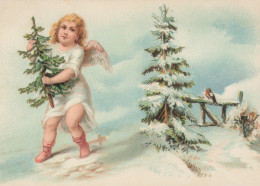 ENGEL WEIHNACHTSFERIEN Feiern & Feste Vintage Ansichtskarte Postkarte CPSM #PAH073.A - Anges