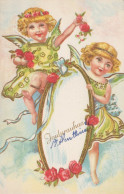 ANGELO Buon Anno Natale Vintage Cartolina CPSMPF #PAG775.A - Anges