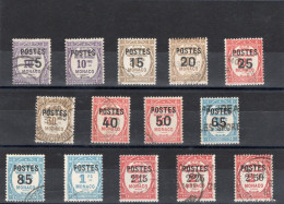 TIMBRES MONACO SURCHARGES . ANNEE 1937   N° 140 à 153. OBLITERE - Oblitérés