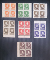 Iran - Mohammad Reza Shah - Mix Stamps  7 Blocks Of 4 MNH - Iran