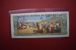 Banknotes Costa Rica 5 Colones Series D 1992 UNC - Costa Rica