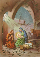 Virgen Mary Madonna Baby JESUS Christmas Religion Vintage Postcard CPSM #PBB837.A - Virgen Mary & Madonnas