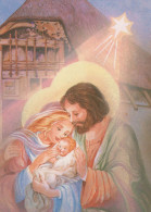Virgen María Virgen Niño JESÚS Navidad Religión Vintage Tarjeta Postal CPSM #PBB763.A - Maagd Maria En Madonnas