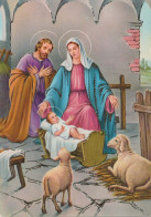 Vergine Maria Madonna Gesù Bambino Natale Religione Vintage Cartolina CPSM #PBB769.A - Maagd Maria En Madonnas