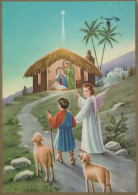 Vergine Maria Madonna Gesù Bambino Natale Religione Vintage Cartolina CPSM #PBB734.A - Virgen Mary & Madonnas