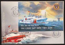 FDC Vietnam Cover With Imperf Souvenir Sheet 2020 : Viet Nam Coast Guard Ship / Ships (Ms1130) - Viêt-Nam