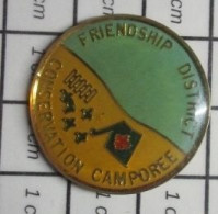 3517 Pin's Pins / Beau Et Rare / ASSOCIATIONS / Pin's USA FRIENDSHIP DISTRICT CONSERVATION CAMPOREE SCOUT SCOUTISME - Associazioni