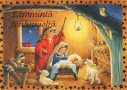 JESUS CHRISTUS Jesuskind Weihnachten Religion Vintage Ansichtskarte Postkarte CPSM #PBP711.A - Jesus