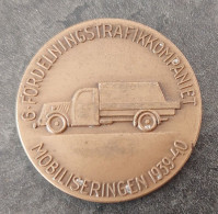WWII Sweden - Small Medal - "Mobilization 1939-40, 6th Distribution Traffic Company". Scarce - 1939-45