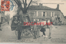 32 // CASTELNAU D AUZAN    Le Courrier  -  CACHET CABARRET A NERAC Cachet Convoyeur Au Verso - Autres & Non Classés