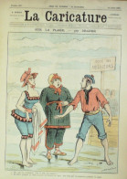La Caricature 1884 N°237 Sur La Plage Draner Trock Fête De Neuilly Sorel Naquet Par Luque - Magazines - Before 1900