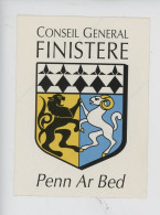 Finistère, Autocollant "Conseil Général Du Finistère" Penn Ar Bed (8,5X11,5) - Autres & Non Classés