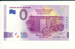 Billet Touristique 0 Euro - CHINON MOTO MUSEUM - UEYS - 2023-1  N° 1165 - Autres & Non Classés