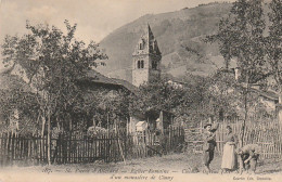 DE 16 -(38) ST PIERRE D ' ALLEVARD -  EGLISE ROMAINE - CLOCHER D' UN MONASTERE DE CLUNY - ANIMATION -VILLAGEOIS  - Autres & Non Classés