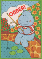 HIPPOPOTAMUS Animals Vintage Postcard CPSM #PBS775.A - Hippopotamuses