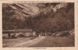 DE 17 -(39 ) LES GROTTES DES PLANCHES PRES ARBOIS -  CHALET DU GUIDE -  AUTOMOBILES ET AUTOCAR  - 2 SCANS - Arbois