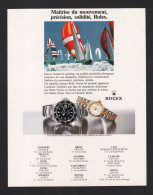 Pub Papier 1989 MONTRE Horlogerie Chronometre ROLEX Bijoux  Montres Geneve Yachting Voile - Publicités