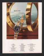 Pub Papier 1989 MONTRE Horlogerie Chronometre ROLEX Bijoux  Montres Geneve Hublot - Advertising