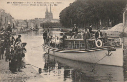 DE 3 -(29) QUIMPER - DEPART DU BATEAU AUTOMOBILE " TERFEL "  FAISANT LE SERVICE DE L ' ODET , LOCTUDY ET BEG MEIL - - Sonstige & Ohne Zuordnung