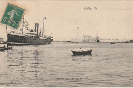 DE 3 -(34) SETE -  RENTREE DU " MEDJERDA " A CETTE - CORRESPONDANCE  DU 11/10/1907  - 2 SCANS - Steamers