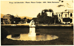 1882 - Brésil -  BAHIA - BELLO HORIZONTE  : PRACA DA LIBERDADE - Photo - Nunes Carijos - 406 -  Circulée En 1928 - Otros & Sin Clasificación