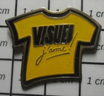 3517 Pin's Pins / Beau Et Rare / MARQUES / MAILLOT JAUNE VISUEL J'AIME - Trademarks