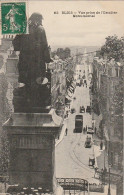 DE 25 -(41) BLOIS -  VUE PRISE DE L ' ESCALIER MONUMENTAL - ANIMATION  -  TRAMWAY , CARRIOLES ,  AUTOMOBILES  -  2 SCANS - Blois