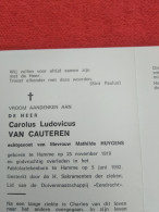 Doodsprentje Carolus Ludovicus Van Cauteren / Hamme 25/11/1919 - 5/6/1992 ( Mathilde Huygens ) - Religión & Esoterismo