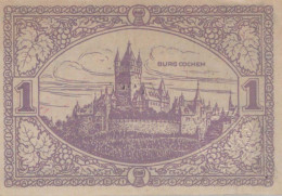 1 MARK 1918 Stadt COCHEM Rhine DEUTSCHLAND Notgeld Papiergeld Banknote #PF628 - [11] Local Banknote Issues