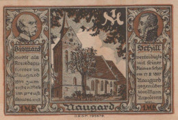 1 MARK 1914-1924 Stadt NAUGARD Pomerania UNC DEUTSCHLAND Notgeld Banknote #PD237 - [11] Local Banknote Issues