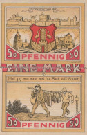 1 MARK 1914-1924 Stadt KRANENBURG Rhine UNC DEUTSCHLAND Notgeld Banknote #PA391 - [11] Local Banknote Issues