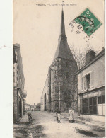 DE 26 -(41 ) ONZAIN  -  L ' EGLISE ET RUE DES RAPINS - CAFE DU MIDI - ANIMATION  -  2 SCANS - Autres & Non Classés